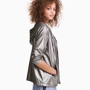 H&M Lightweight Metallic Hooded Jacket